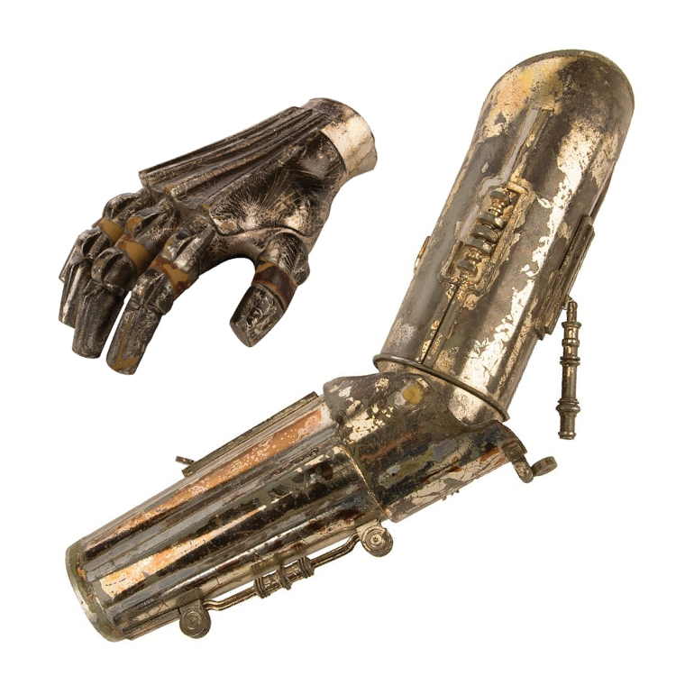 A C3-PO hand and arm worn by Anthony Daniels in The Empire Strikes Back 