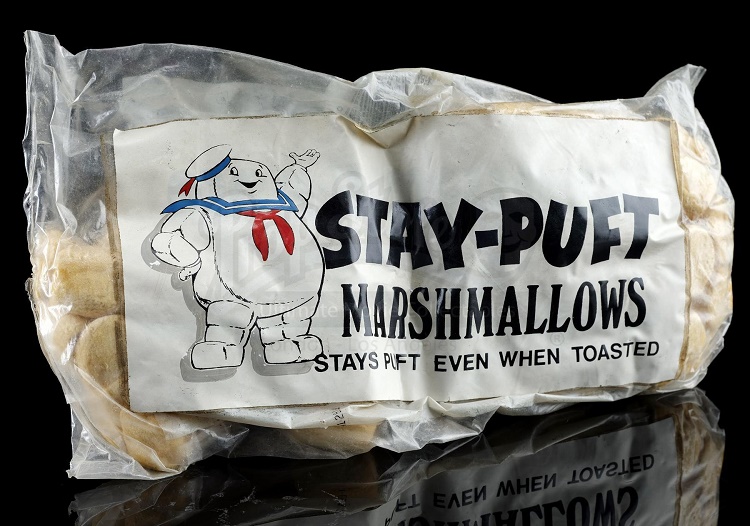 A production-made pack of Stay-Puft Marshmallows, which sold for £2,460 (Image: Prop Store)