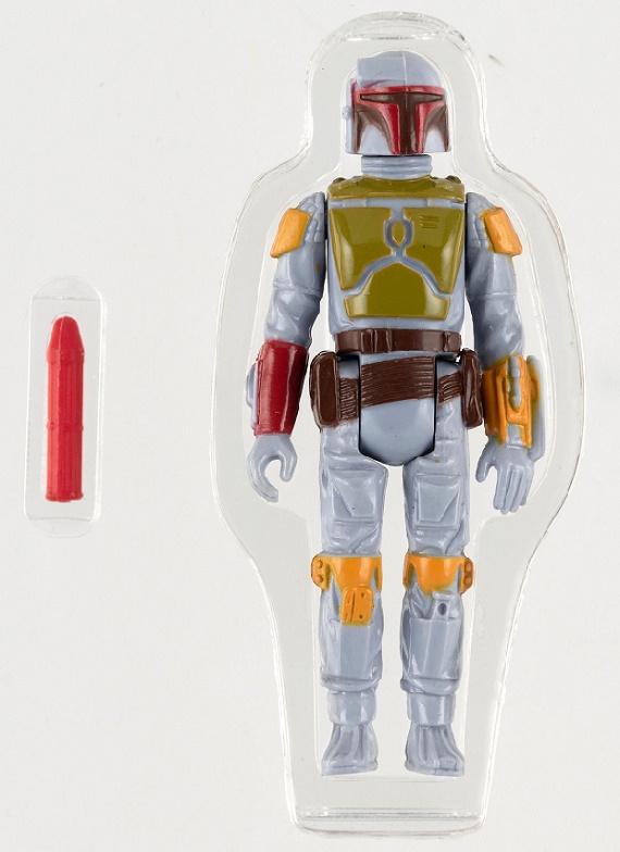 A 1979 unreleased rocket-firing Boba Fett prototype figure, estimated at $200,000 - $500,000 (Image: Hake's Auctions)