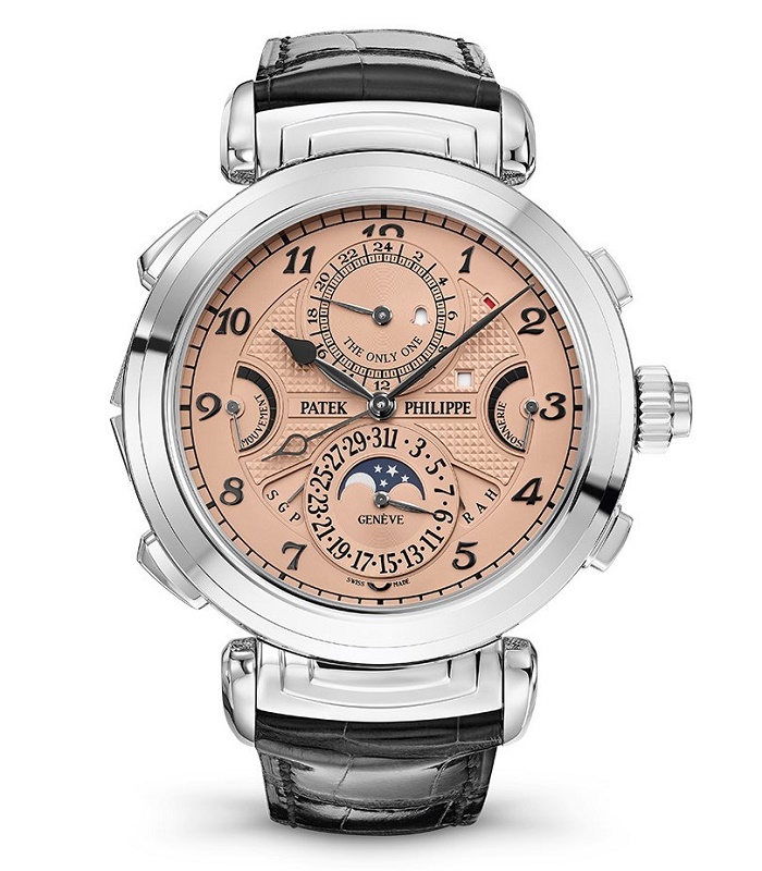 The watch featured 20 complications and a reversible dial, with one side finished in black ebony and the other in rose gold (Image: Christie's)