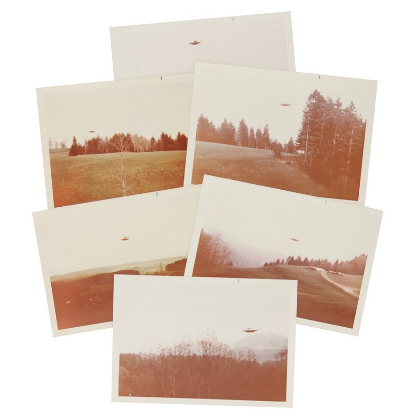 The vintage photos were owned by a former US Air Force pilot who investigated UFO sightings as part of Project Blue Book (Image: Sotheby's)