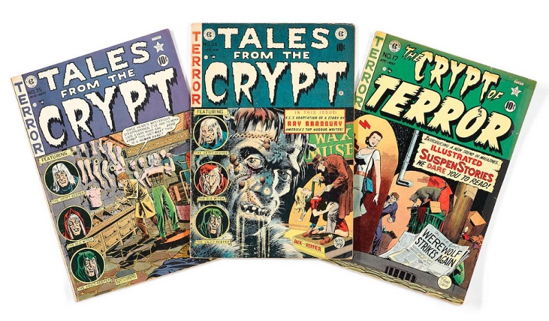 The auction also includes comic books from Jerry Garcia's personal collection, which included E.C titles such as Tales from the Crypt and Weird Science (Image: Bonhams)