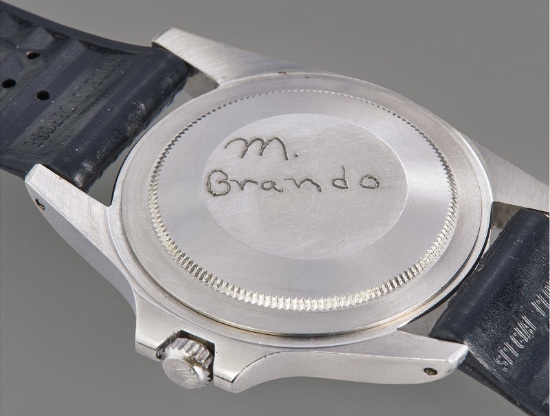 Brando engraved his own name on the back of the case, before gifting it to his daughter in 1995 (Image: Phillips)