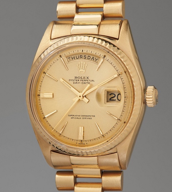 Jack Nicklaus' 18k Yellow Gold Rolex Day‐Date Reference 1803 watch (Image: Phillips)