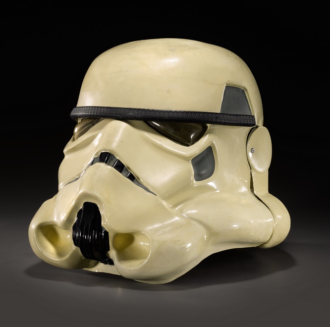 A rare prototype Star Wars stormtrooper helmet, estimated at £30,000 - £60,000 (Image: Sotheby's)