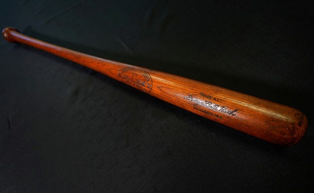 Babe Ruth's bat, used to hit his landmark 500th home run against the Cleveland Indians in 1929, which sold for $1,000,800 (Image: SCP Auctions)