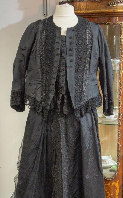 Queen Victoria's black skirt and bodice, which spent more than 100 years tucked at the back of a wardrobe (Image: Hanson's Auctions)