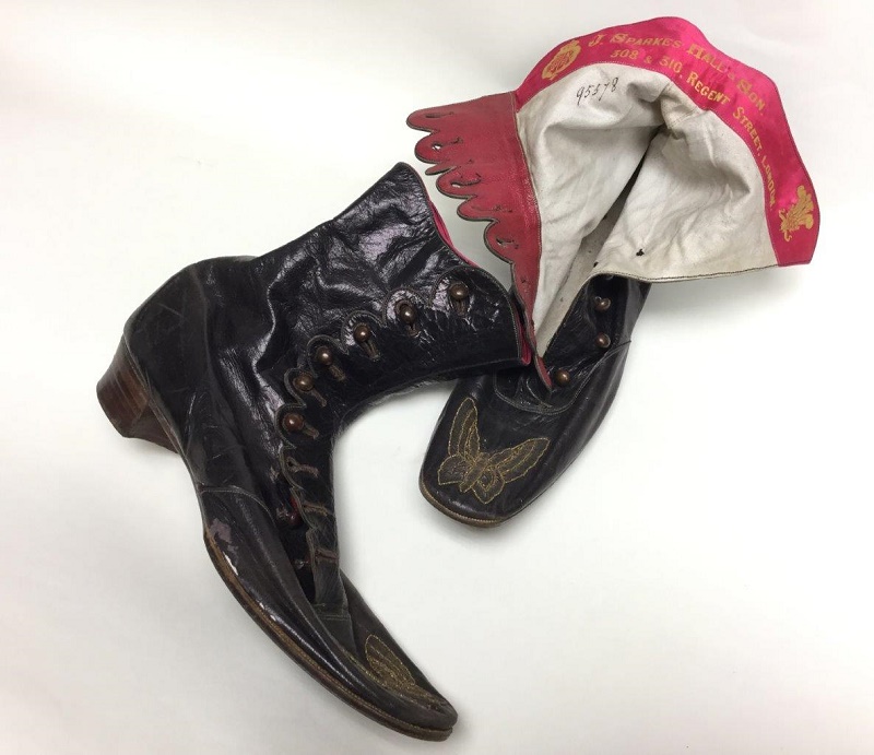 A pair of Queen Victoria's leather ankle boots made by J. Sparkes, Hall & Son of Regent Street, London (Image: Hanson's)