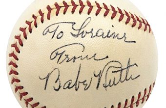 Mint condition Babe Ruth signed baseball sold for world record price at Grey Flannel Auctions