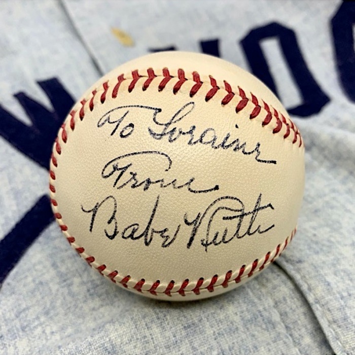 Babe Ruth s last signed baseball to sell at Grey Flannel Auctions