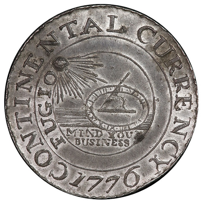 The 1776 Continental Dollar is traditionally believed to have been minted in New York, to replace the $1 bill issued by the government during the Revolutionary War (Image: PCGS)