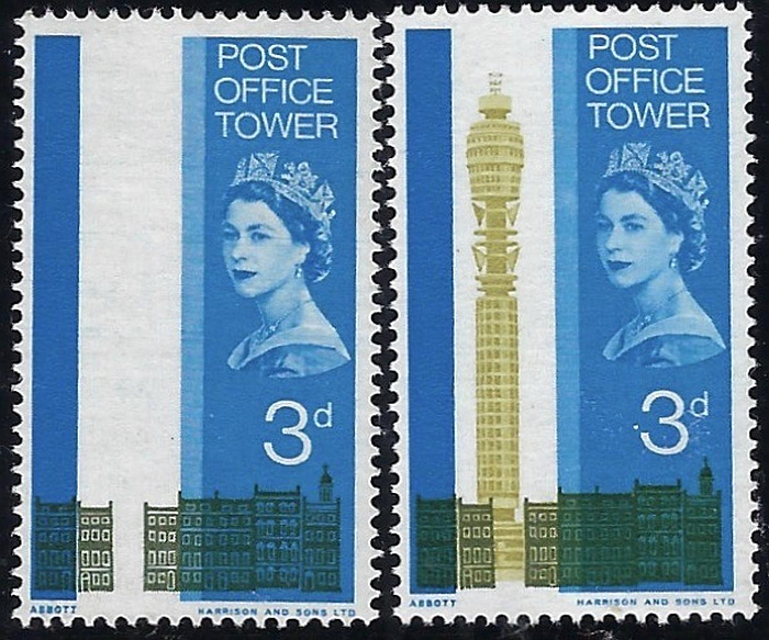Great Britain 1965 3d Post Office Tower (Image: Just Collecting)