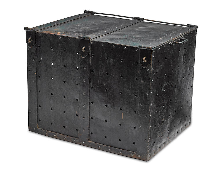 A steel escape box from the collection of Harry Houdini, estimated at $50,000 - $70,000 (Image: Bonhams)