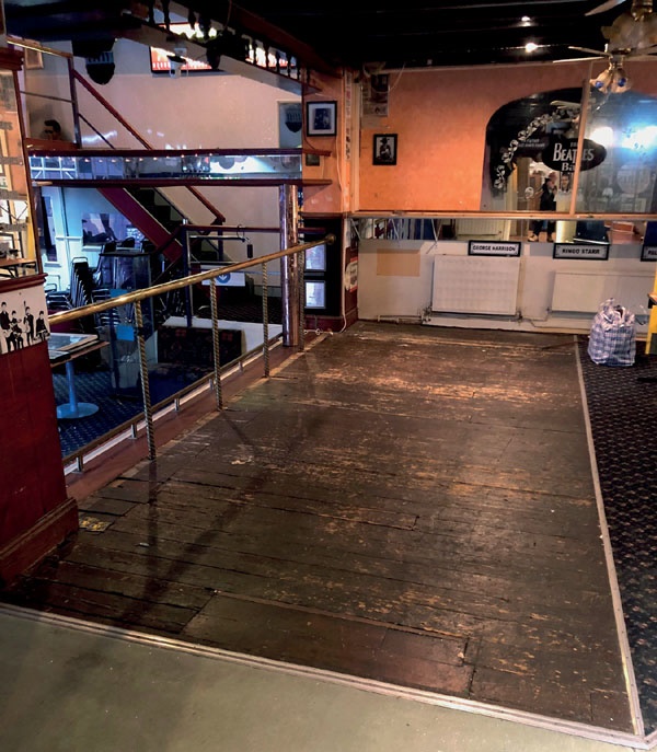 The original wooden stage on which The Beatles first performed in May 1960 as The Silver Beats (Image: Julien's Auctions)