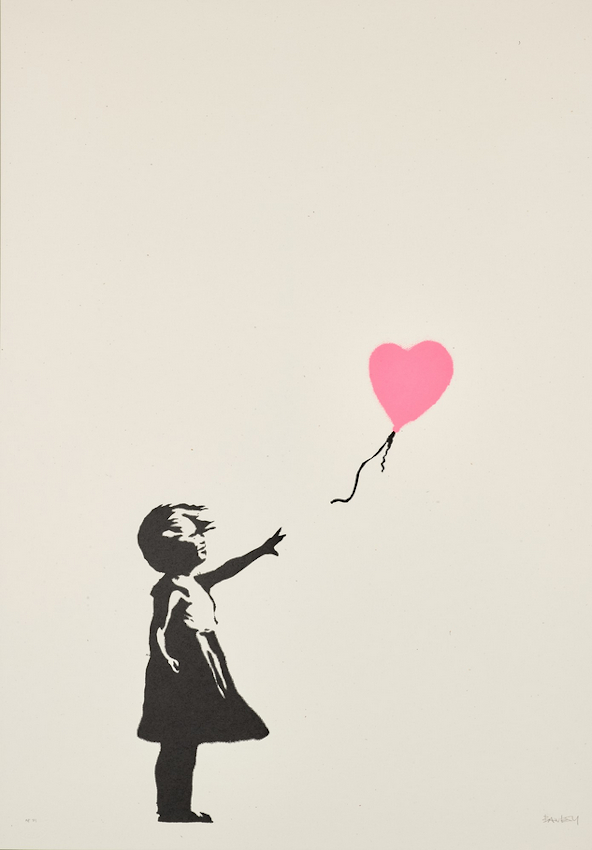 Girl with Balloon AP (Dark Pink), estimated at £300,000 - £500,000 (Image: Sotheby's)