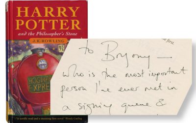 Signed Harry Potter first edition sold at Bonhams