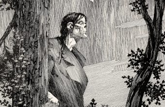 Bernie Wrightson's original endpaper artwork for Frankenstein