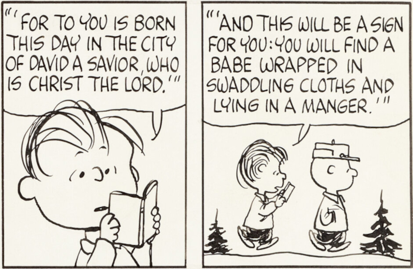 charlie brown christmas comic strip