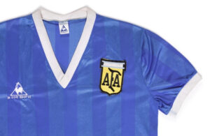 diego maradona hand of god football shirt