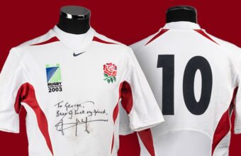 A Johnny Wilkinson match-worn shirt from the 2003 rugby world cup final