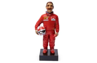 A model of F1 driver Nigel Mansell.