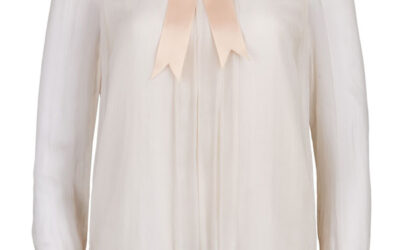 A blouse worn by Princess Diana at her engagement announcement.