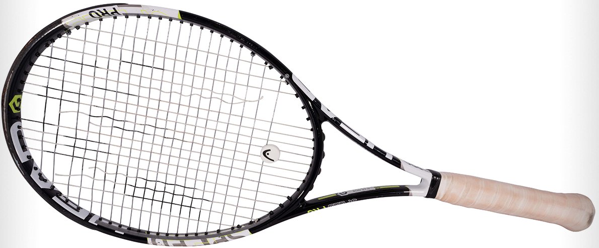a tennis racquet used by Novac Djokovic at the 2016 French Open is up for sale.