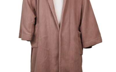 a dressing gown and t-shirt worn by actor Jeff Bridges as the character The Dude in the movie the Big Lebowski.