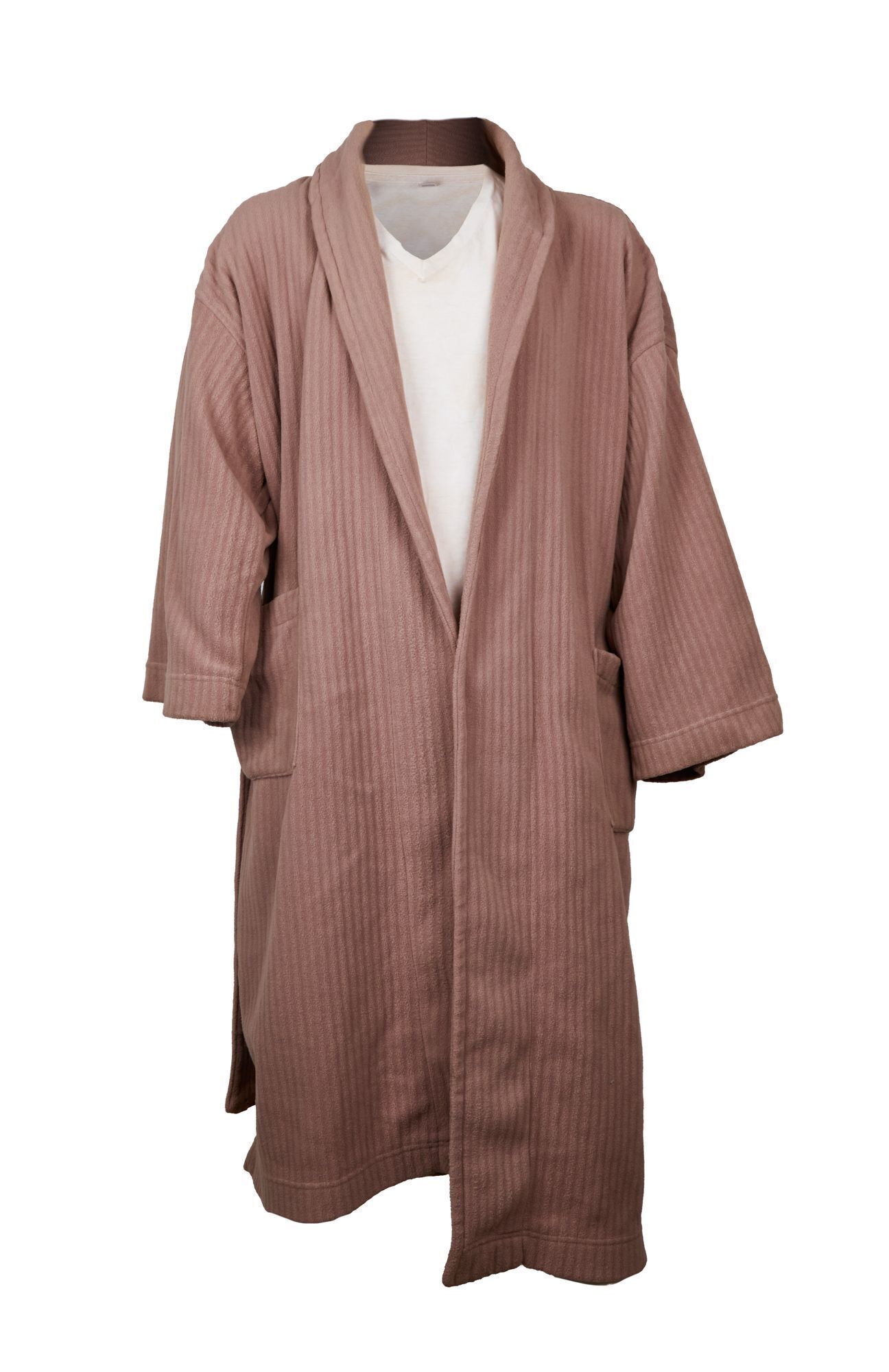 a dressing gown and t-shirt worn by actor Jeff Bridges as the character The Dude in the movie the Big Lebowski.