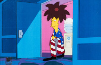 A Simpsons production cel from the episode Sideshow Bob Roberts.