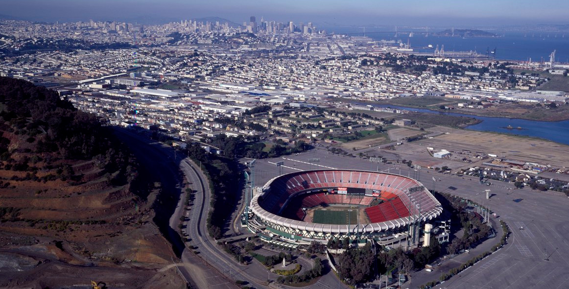 aerial view of Candlestick Park San Francisco