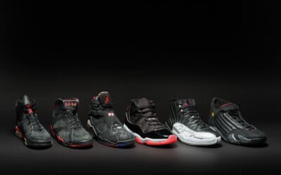 The Dynasty Collection of Michael Jordan's game-worn shoes.