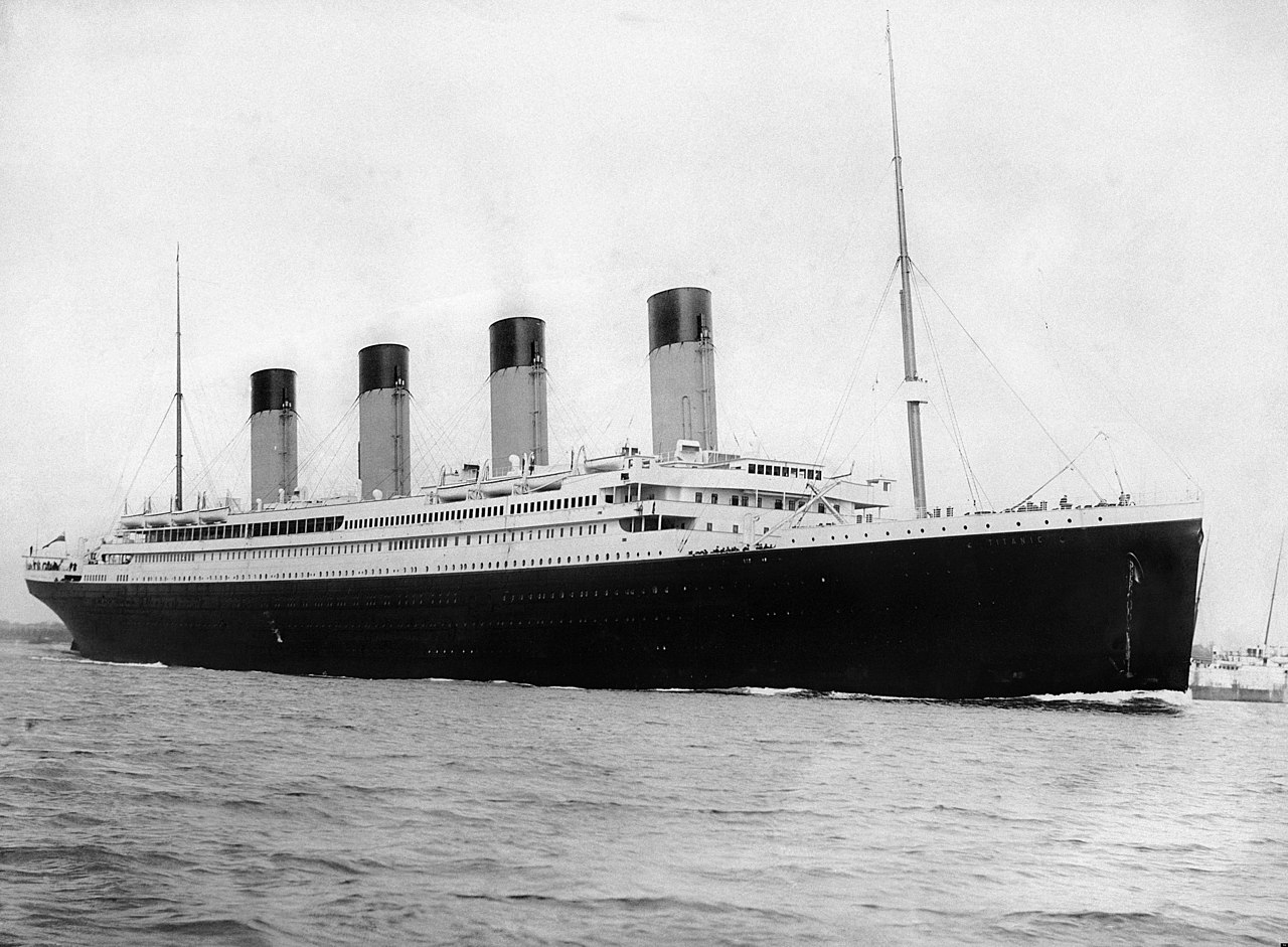 RMS Titanic leaving Southampton.