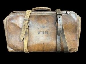 A violin case initialed WHH that was owned by Titanic bandmaster Wallace Hartley.