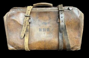 A violin case initialed WHH that was owned by Titanic bandmaster Wallace Hartley.