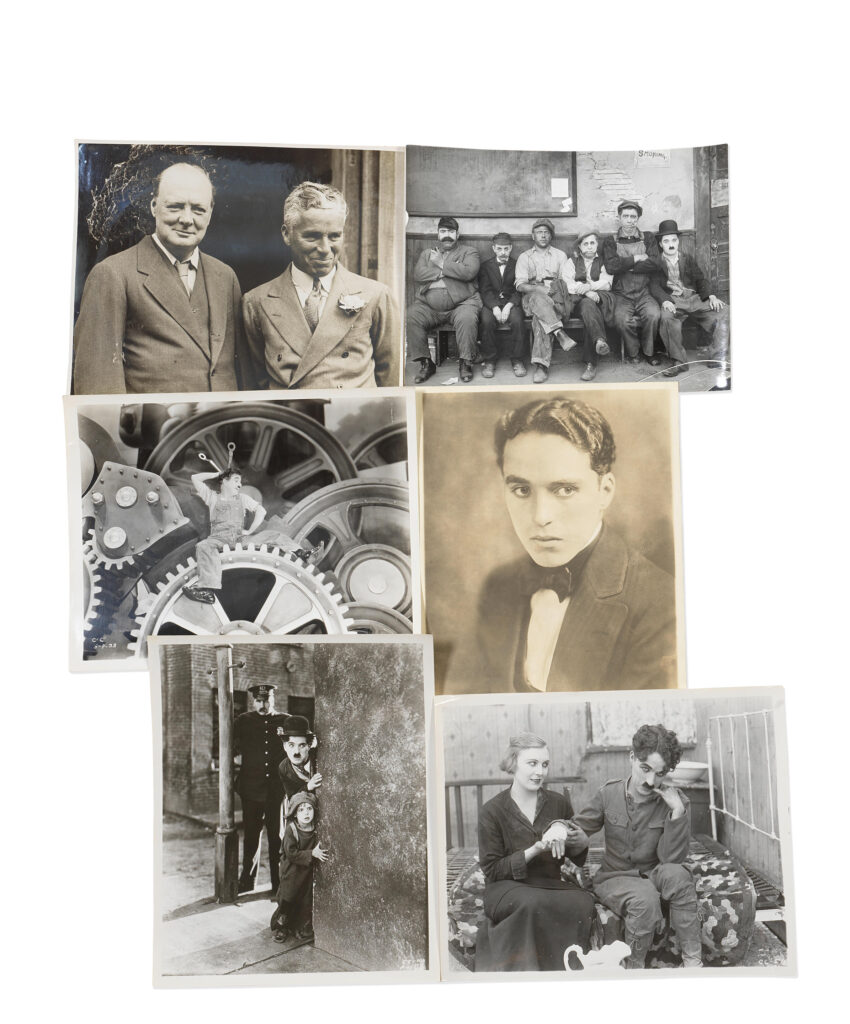 Collage of images of Charlie Chaplin