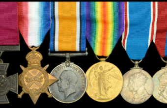 Victoria Cross awarded to Henry Peel Ritchie as part of a collection of medals sold at auction.