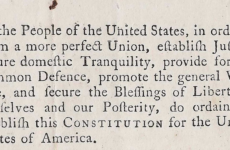 Detail of a copy of the Constitution sold at auction for $9 million