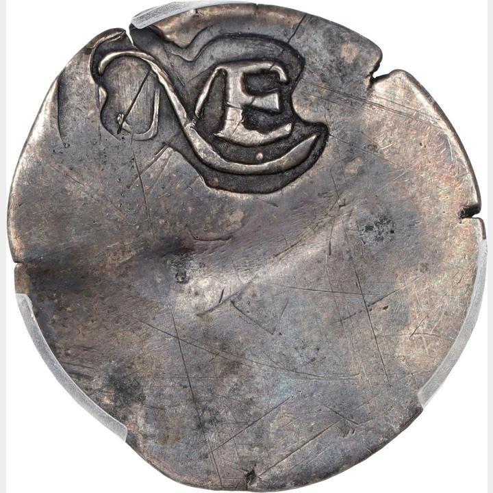 silver threepence minted in Boston mint New England in 1652