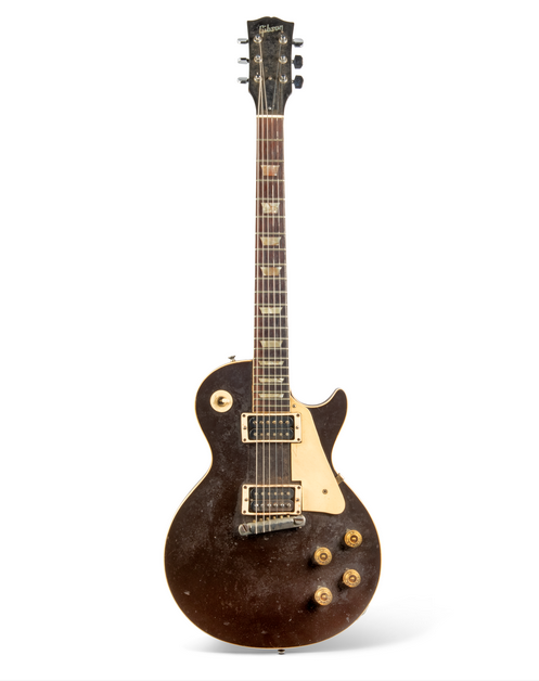 A Gibson Les Paul oxblood owned by Jeff Beck. 