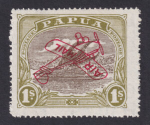 An inverted airmail plane stamp error is being auctioned.