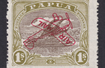 An inverted airmail plane stamp error is being auctioned.