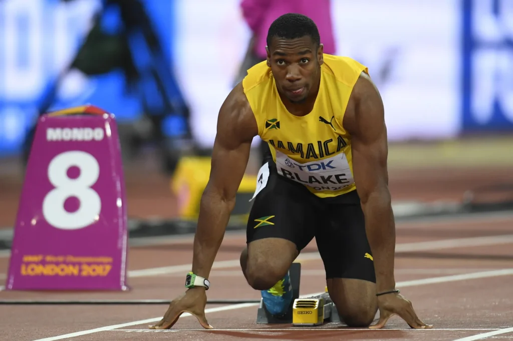 Yohan Blake wearing a Richard Mille sports watch