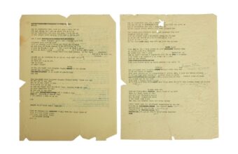 Lyrics to Bob Dylan's Mr Tambourine Man.