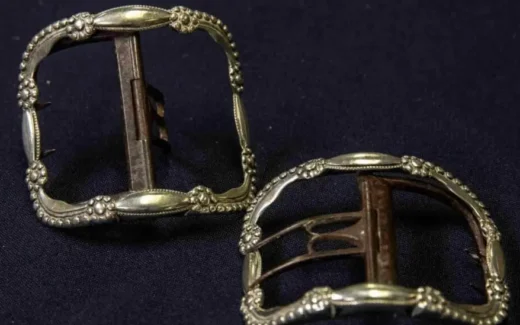 a pair of silver shoe buckles owned by Admiral Lord Nelson