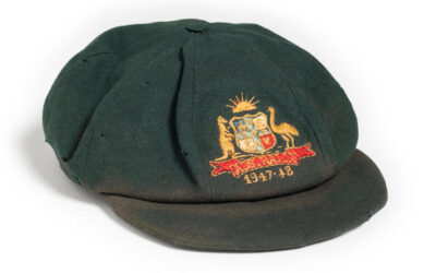 1947 - 1948 Baggy Green Australia cricket cap worn by Don Bradman