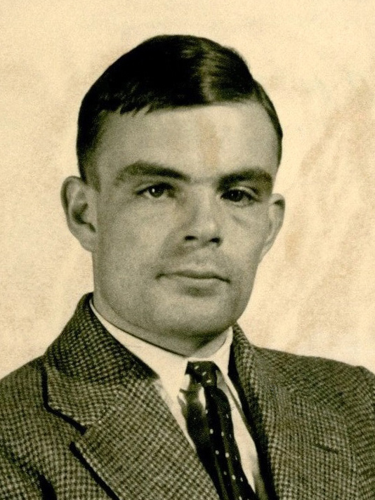 Portrait of computer scientist Alan Turing. 