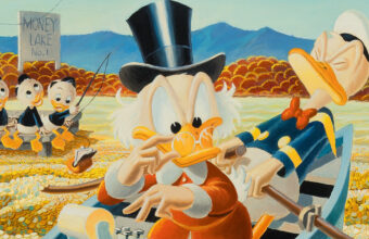 Scrooge McDuck Money Lake painting.