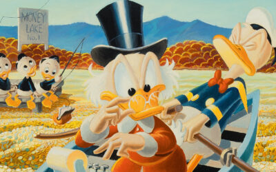 Scrooge McDuck Money Lake painting.