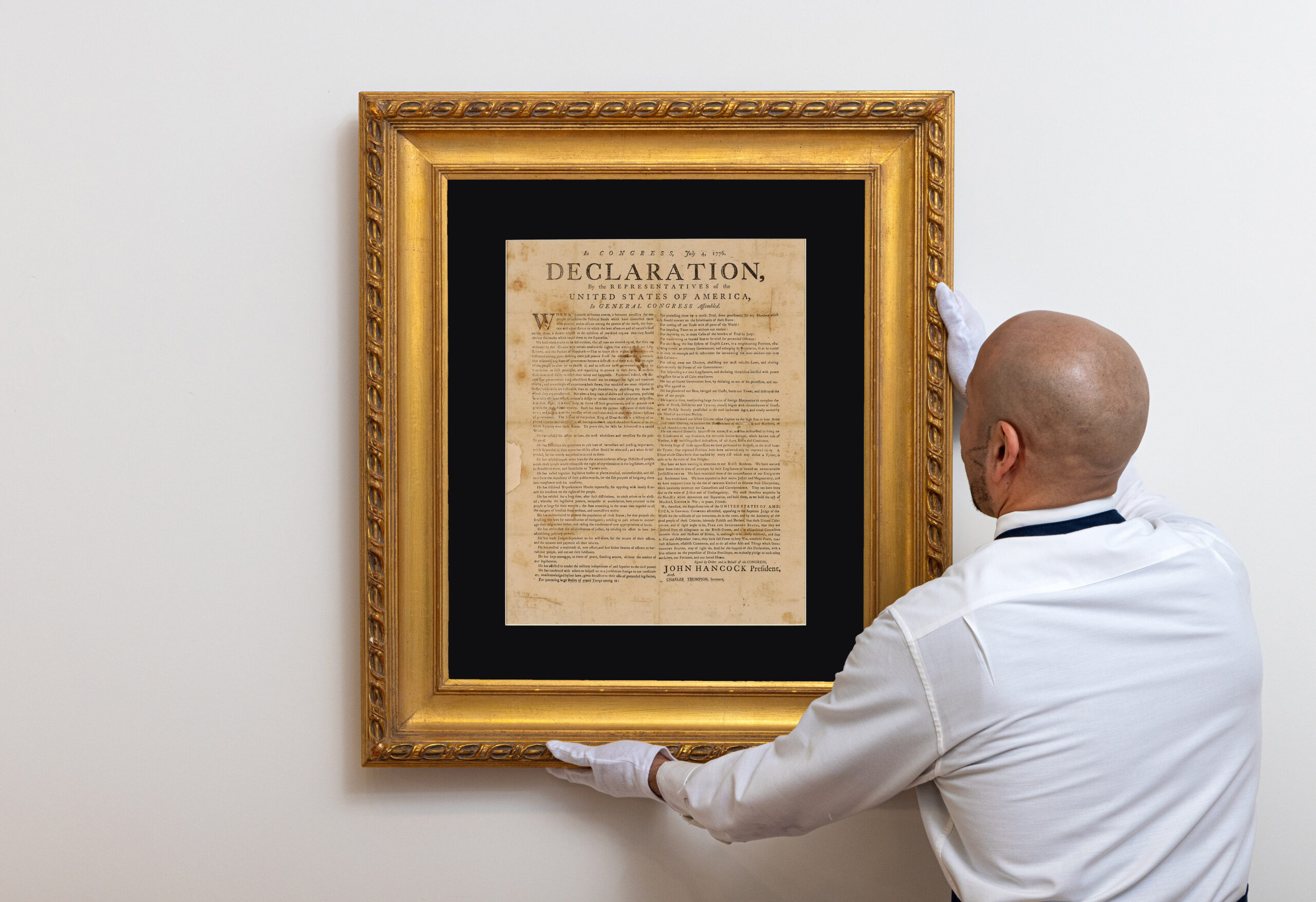 The Essex Broadside printing of the US Declaration of Independence from July 1776.